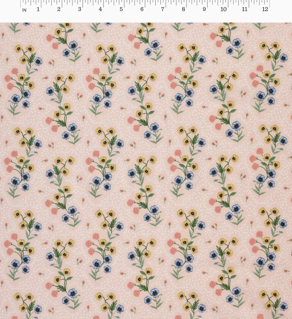 Poppy Cotton Fabric - Pink