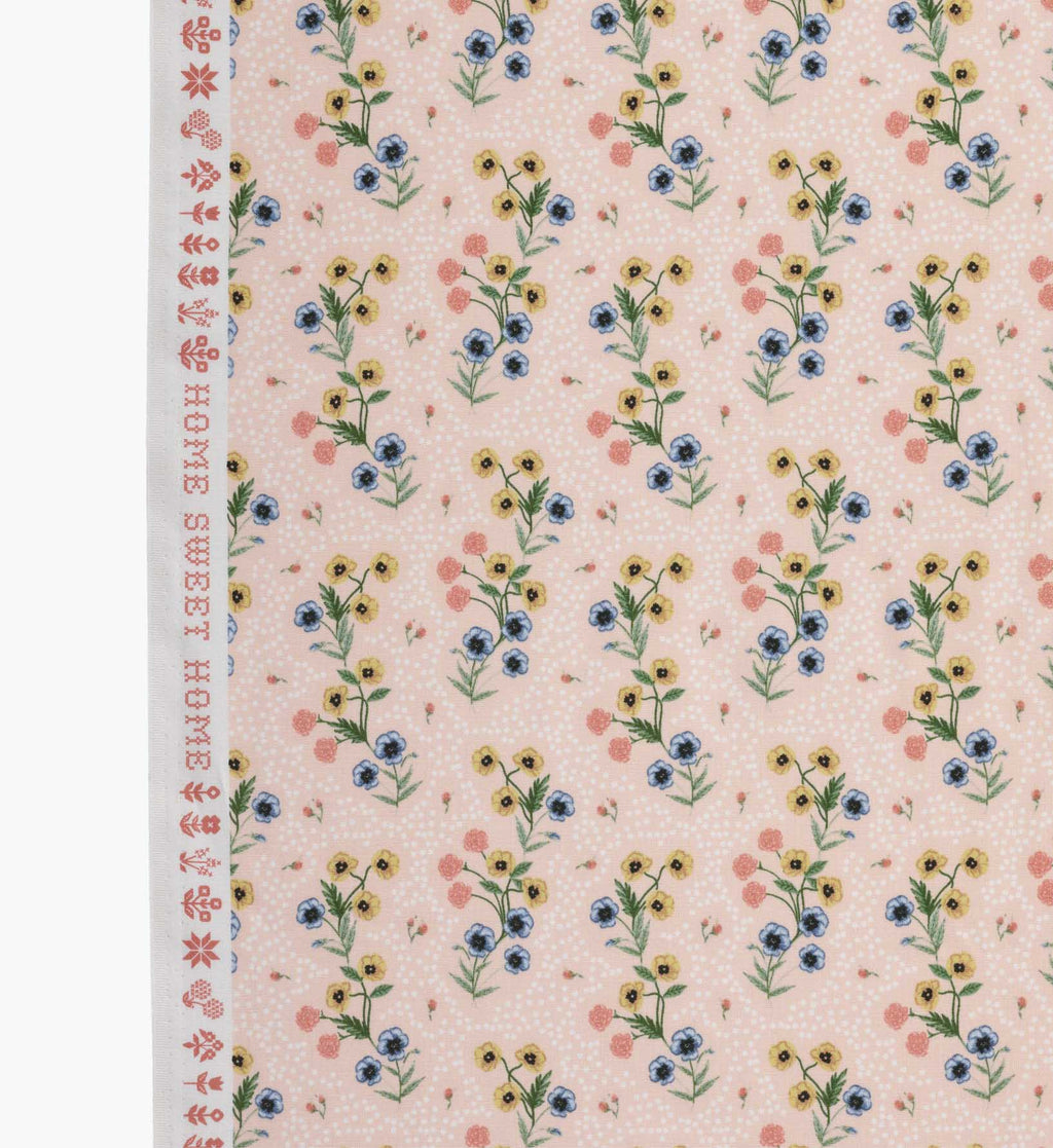 Poppy Cotton Fabric - Pink