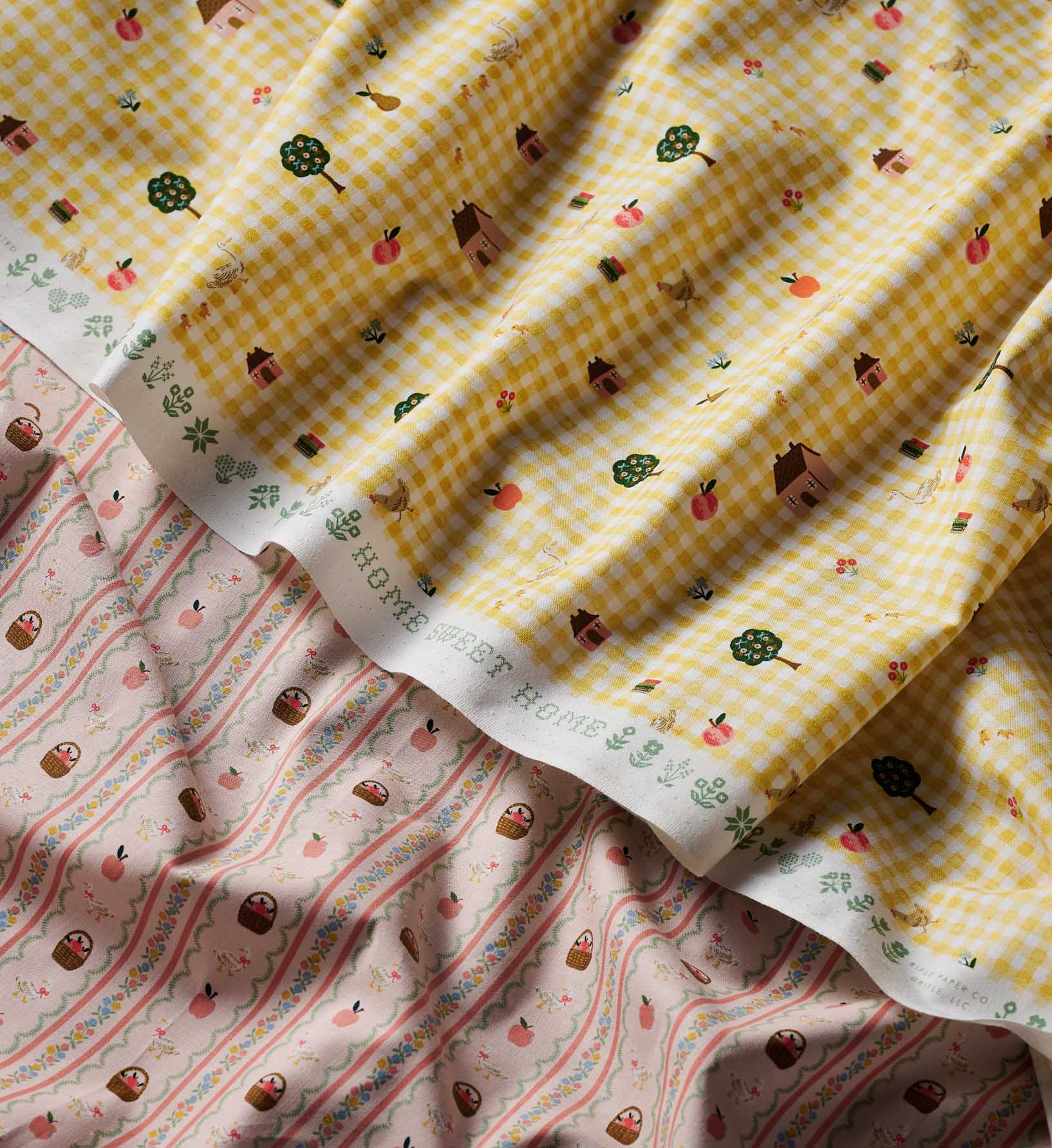 Farmhouse Stripe Cotton Fabric - Pink